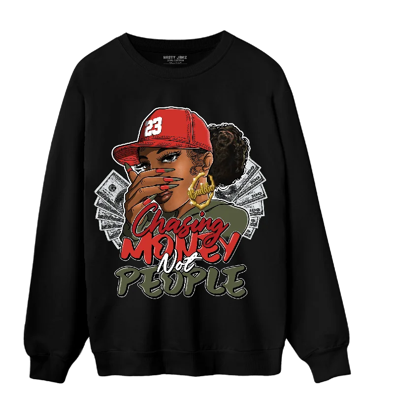 NastyJamz Dunk Low Mystic Red Sweatshirt Match Melanin Chasing Money