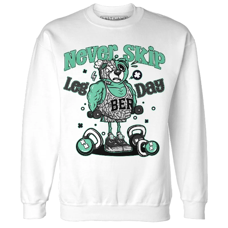 NastyJamz Green Glow 3s Sweatshirt Match Leg Day BER