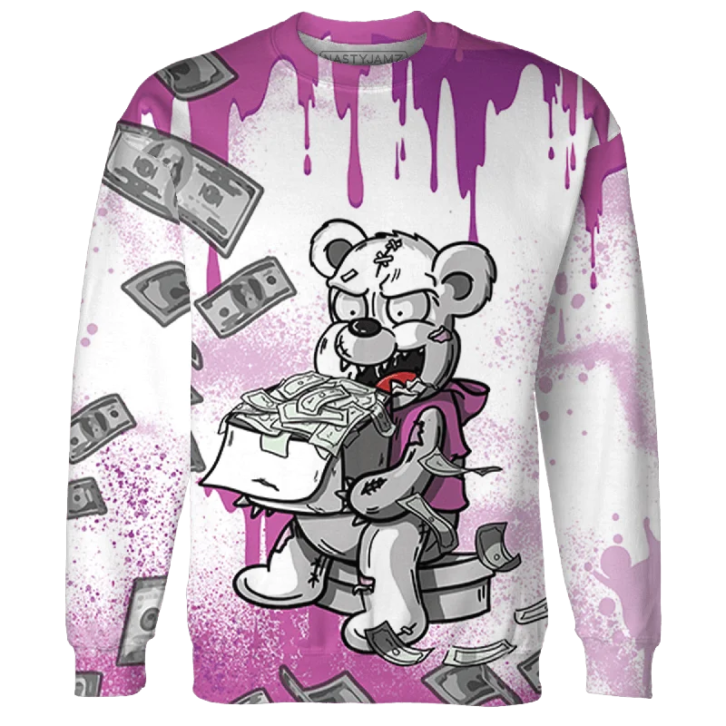 NastyJamz GS Hyper Violet 4s Sweatshirt Match Cash Money 3D All-Over Print Splash Paint