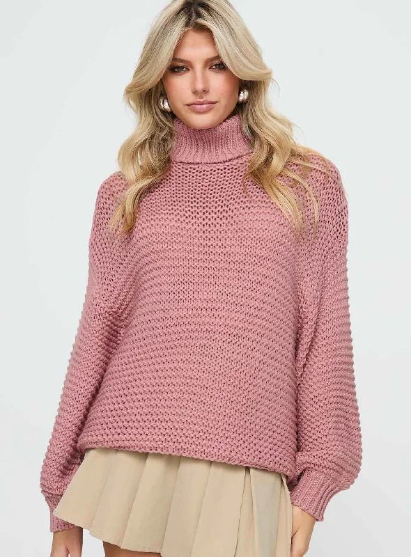 Hayworth Turtle Neck Sweater Pink