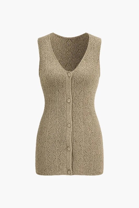 Knit Button Vest